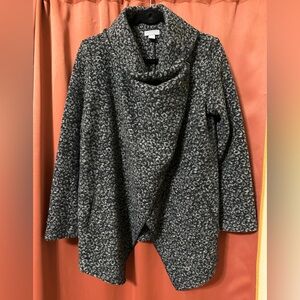 Kenar Grey & Black Animal Print Wool Blend Jacket Womens Size L